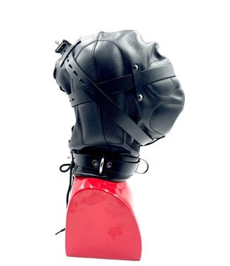 Spanked Enclosed Leather Deprivation Hood