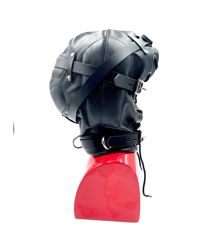 Enclosed Leather Sensory Deprivation Hood