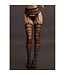 Shots Le Desir Suspender Striped Pantyhose