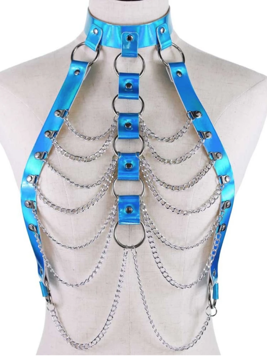 Fashion Y Chain Body Belt Bondage Bdsm Leather Harness Women Thigh-bra  Harness-Adjustable