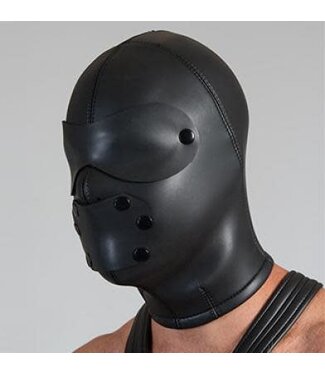 665 Leather Neoprene Lock Out Bondage Hood