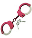 Metallic Pink And Chrome Handcuffs