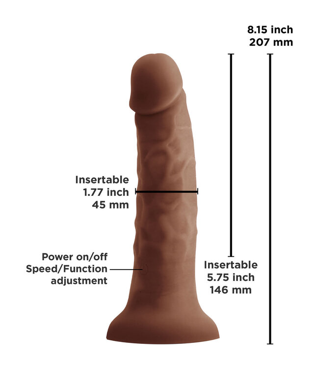Colours Pleasures Suction Cup and Vibrating 7 in. Dildos