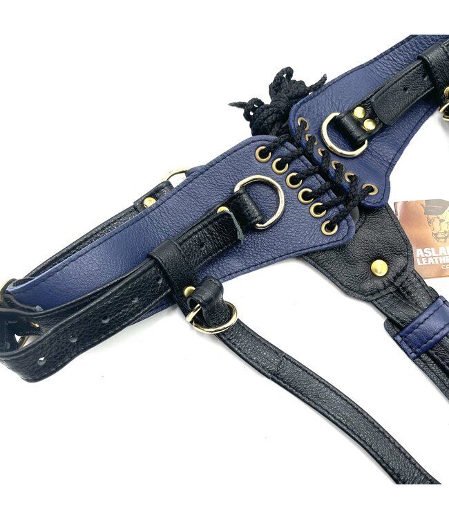 Janelle Jaguar Minx Strap On  Dildo Harness  | Aslan Leather