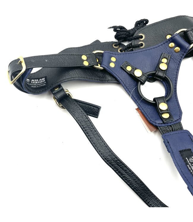 Janelle Jaguar Minx Strap On  Dildo Harness  | Aslan Leather