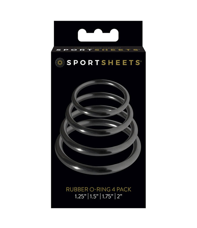 Sportsheets Merge Collection Navy Rubber O-Ring 4-Pack