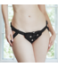 Vibrating Velvet Strap On Harness