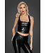 Noir Handmade Snake wetlook top with front zipper