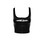 Snake wetlook top with front zipper
