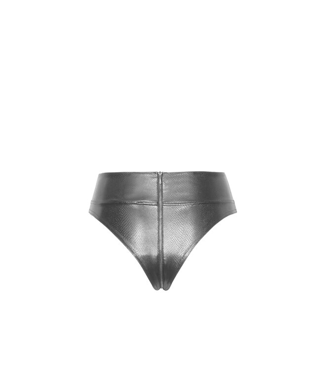 Snake wetlook panty with zipper