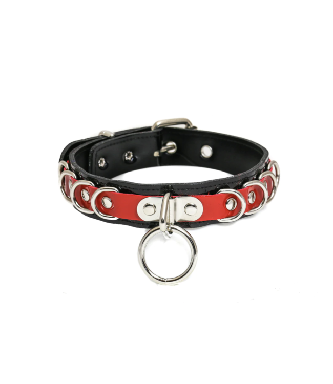 Patent O-Ring Choker with D-Ring Detail