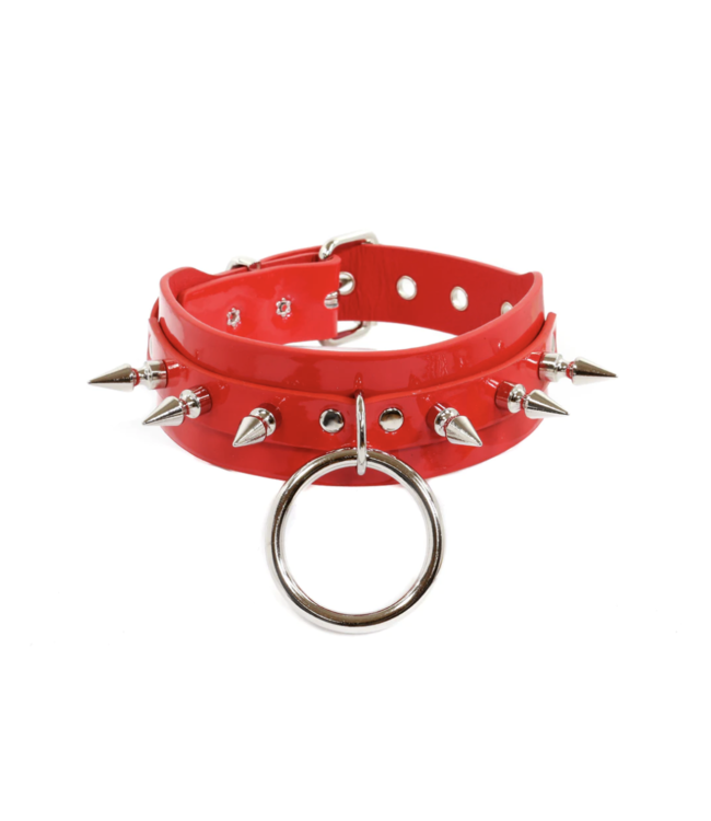Vinyl Choker with spikes and O ring