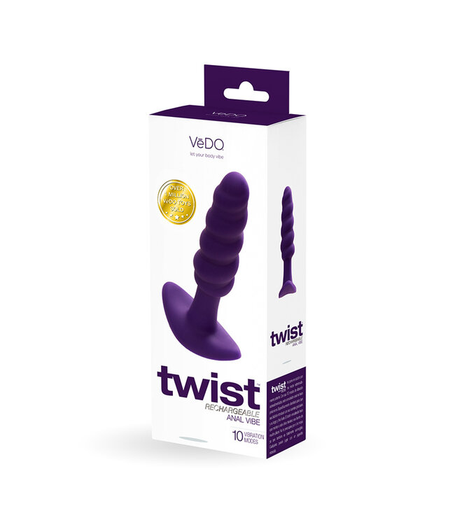 VeDO Twist Rechargeable Silicone Vibrating Anal Plug