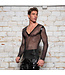 Ali Fishnet  and Vinyl T-Shirt