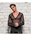 Ali Fishnet  and Vinyl T-Shirt