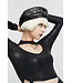 Devil Fashion Beret Hat with Large Safety Pins
