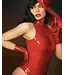 Sleeveless Turtleneck Latex Bodysuit