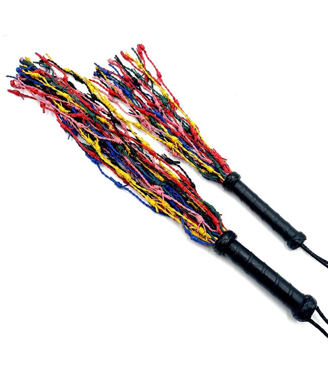 Barbed Wire Leather Cord Flogger