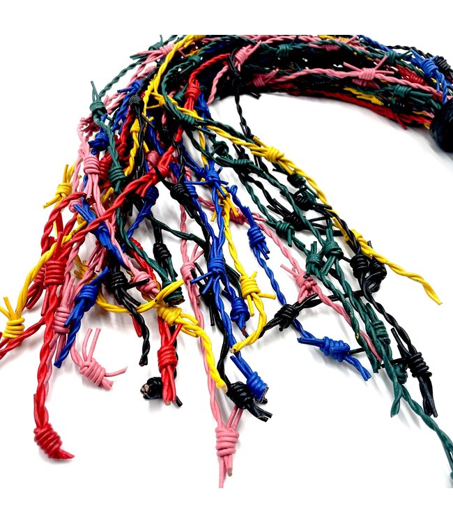 Barbed Wire Leather Cord Flogger