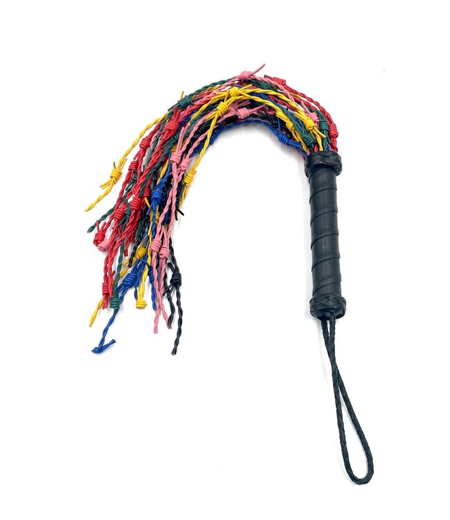Barbed Wire Leather Cord Flogger