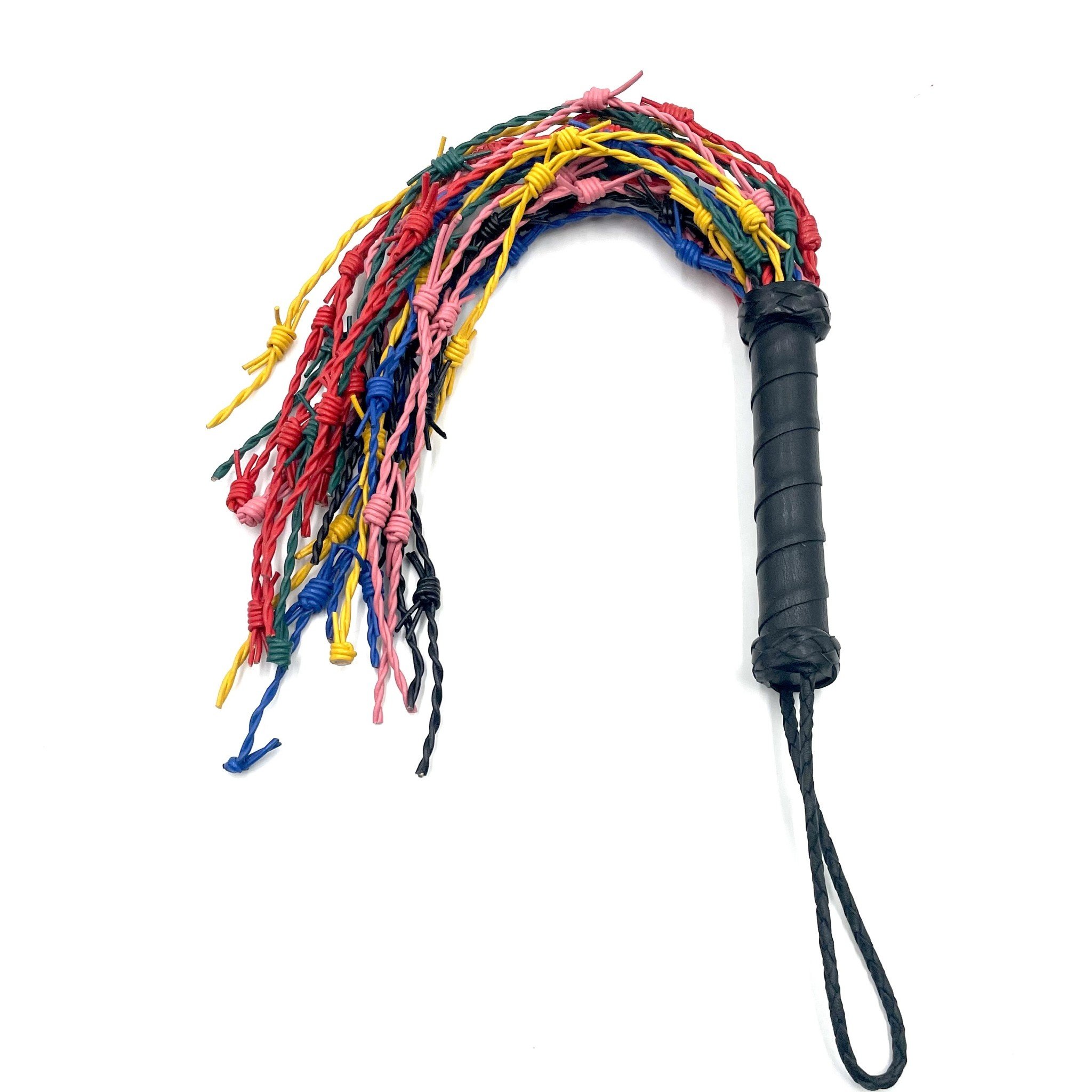 Barbed Wire Leather Cord Flogger