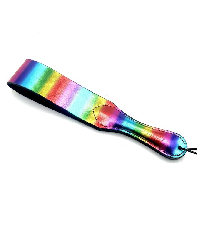 Rainbow Leather Loop Slapping Paddle