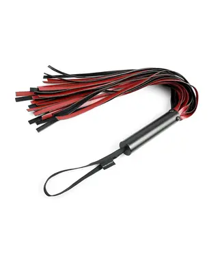 Sportsheets Saffron Black & Red Flogger