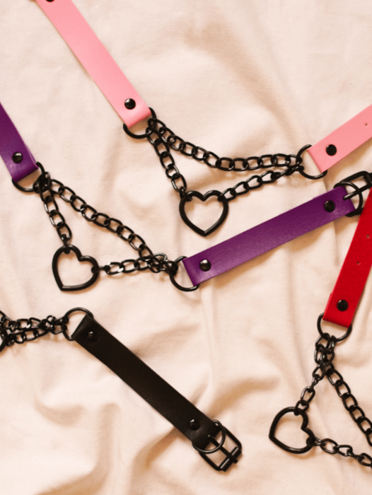 Bdsm Bondage Set for Couple l Brown Leather BDSM Restraint Flogger Blind  Fold