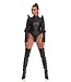 Black Bodysuit with pointed shoulder
