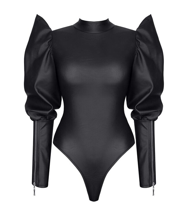 Black Bodysuit with pointed shoulder