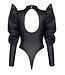 Black Bodysuit with pointed shoulder