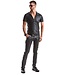 Regnes Black Polo Shirt with Front Zip