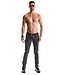 Regnes Punk Boy Black Pants with Zippers and Straps