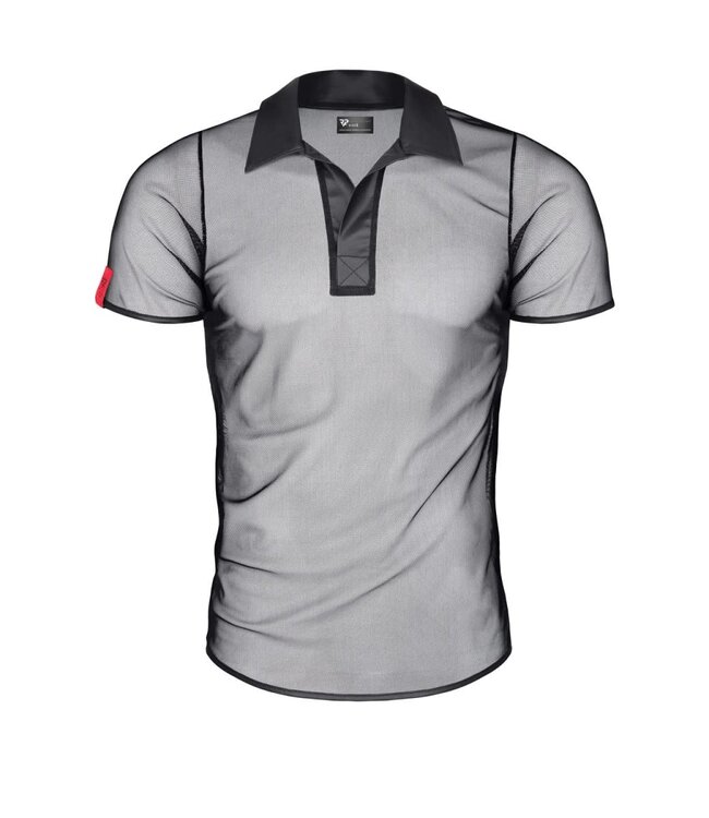 Transparent Mesh Polo Shirt