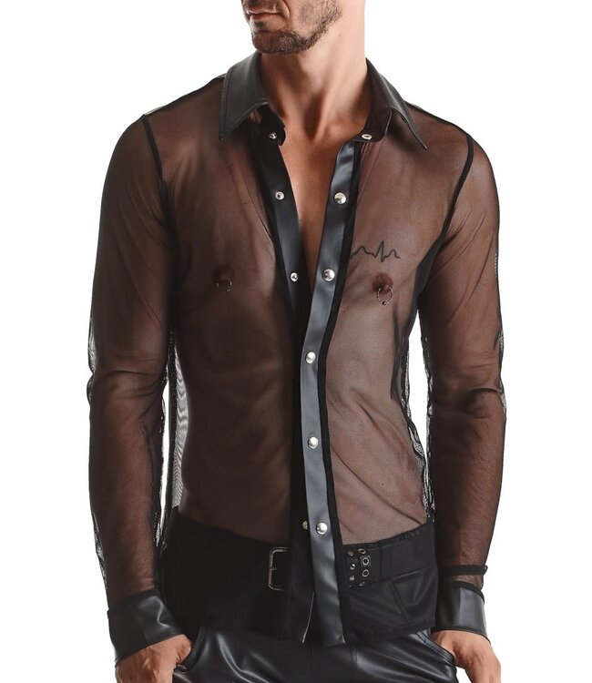 Button up Elegant Sheer Shirt for Men