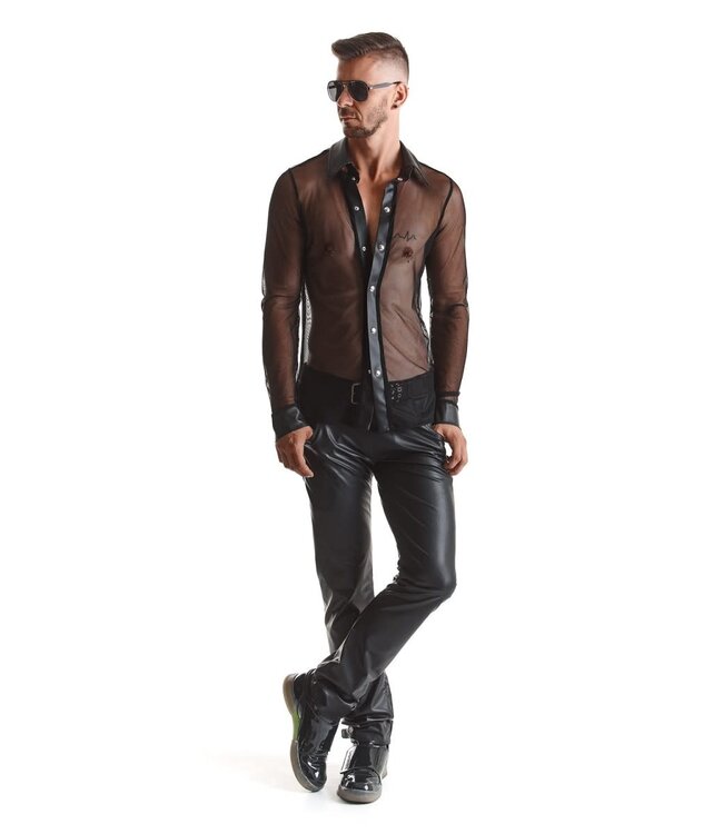 Button up Elegant Sheer Shirt for Men