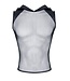 Sleeveless Mesh Shirt with a Hoodie