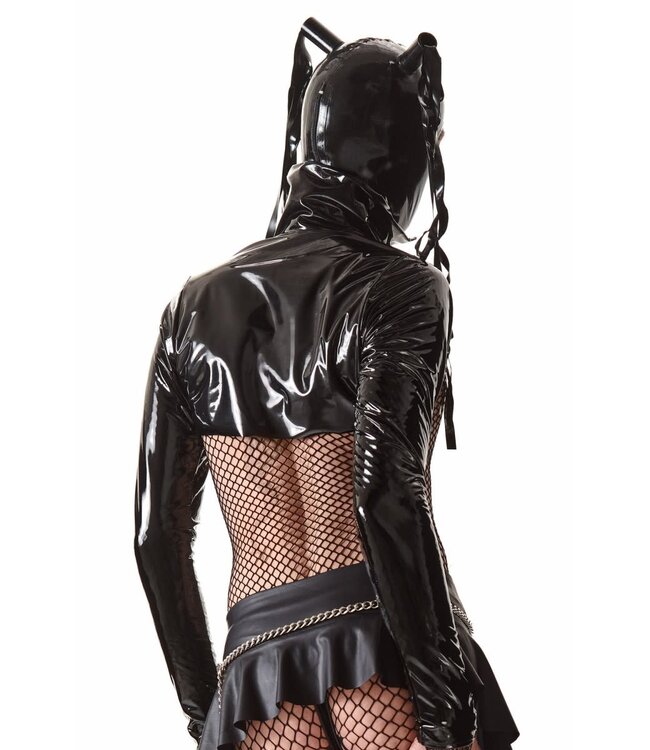 Crop Top Jacket With High Collar and Zipper