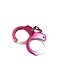 Metallic Pink And Chrome Handcuffs