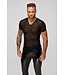 Leopard flock v-neck t-shirt
