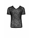Leopard flock v-neck t-shirt