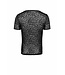Leopard flock v-neck t-shirt