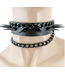 Goth choker with chain and spikes