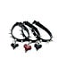 Spiked Choker with Gothic Heart Charm Pendant