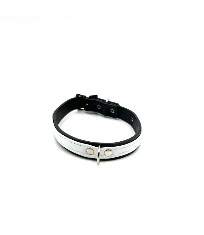 Thin Leather Strap Choker with D ring