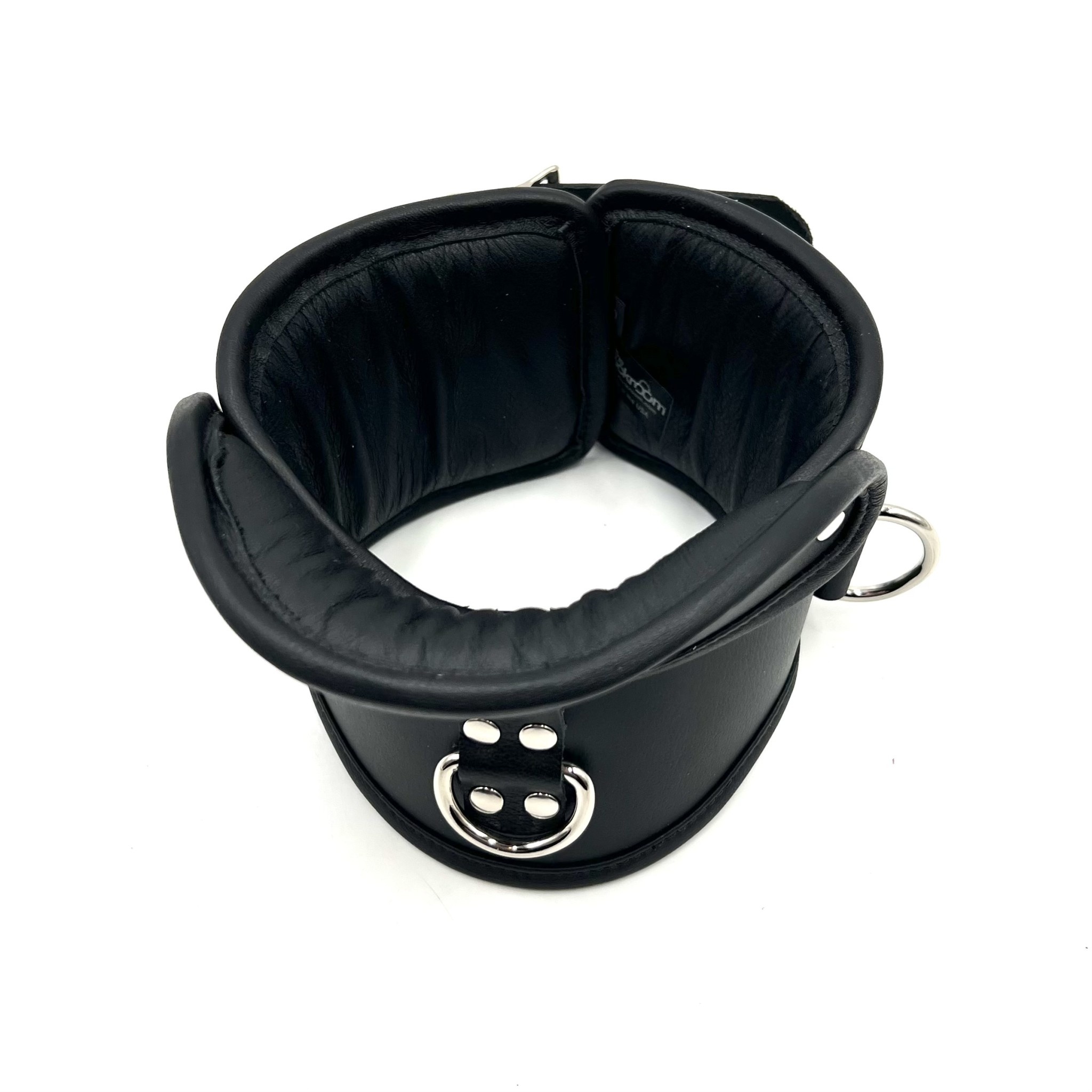 Deluxe Padded Leather Posture Collar w/ D Rings