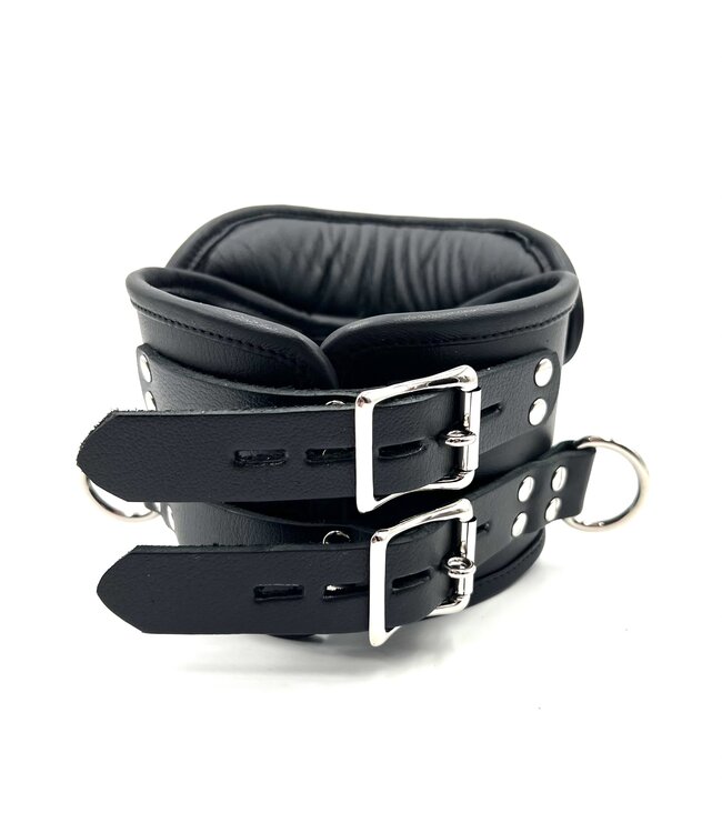 Deluxe Padded Leather Posture Collar w/ D Rings
