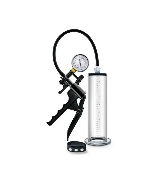 Performance VX8 Premium Penis Pump System with Silicone Cock Strap Clear