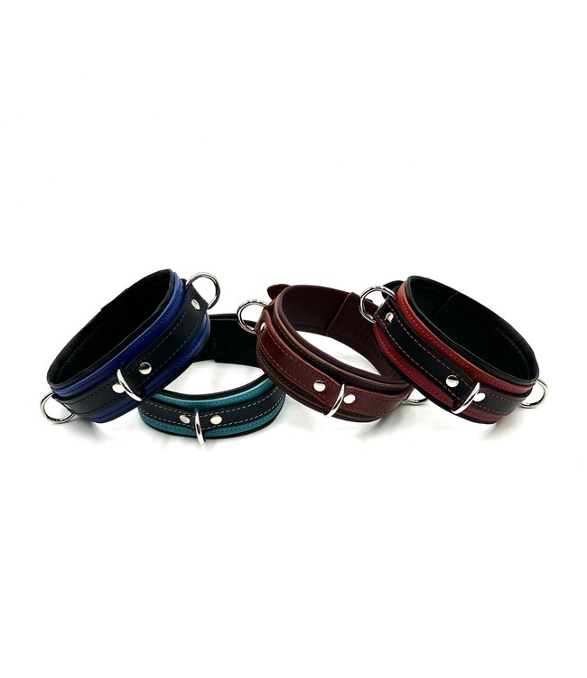 Leather Collar With Locking Buckle