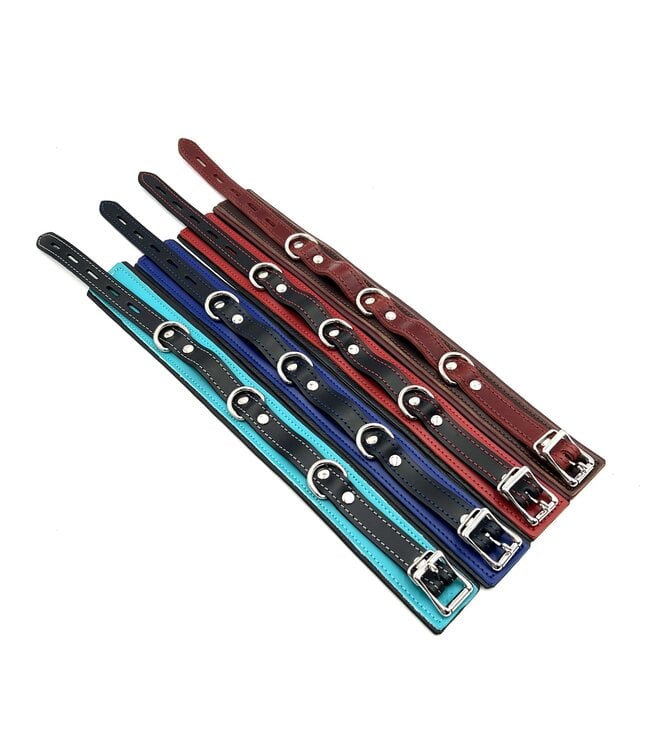 Leather Collar With Locking Buckle